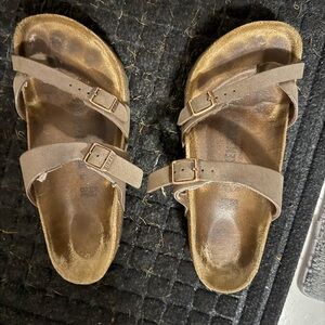 Casual Brown Double Strap Sandals